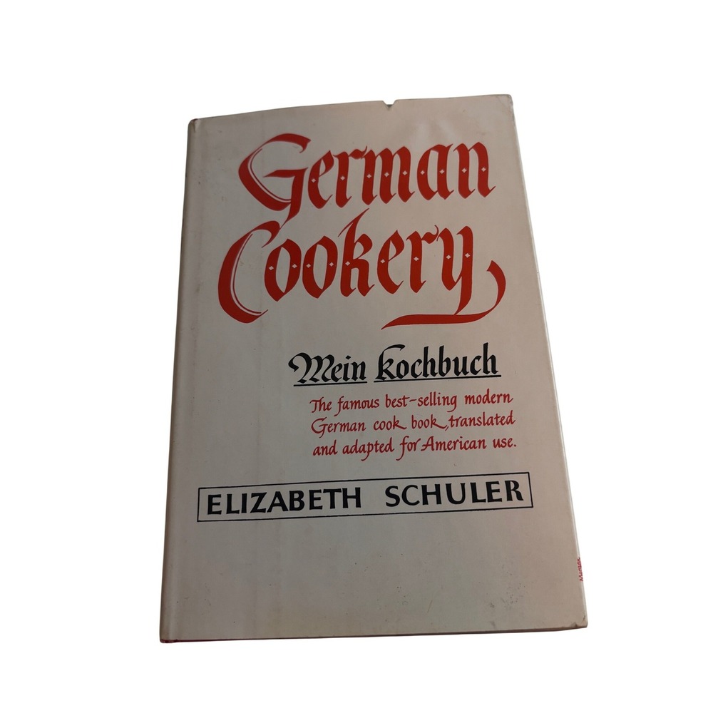 Crown German Cookery Hardcover Book OS White Vintage 1976 Elizabeth Schuler